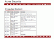 example report sqlite database acme security