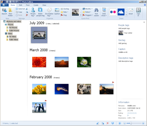 Windows Photo Gallery 2012 Pictures.pd6